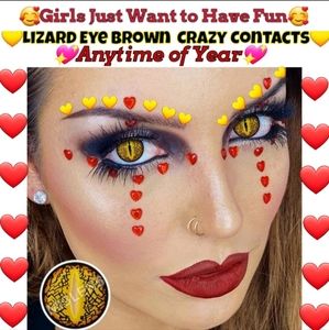 Lizard Eye Brown Crazy Contact Eyewear ❤️ Anytime of Year 💛